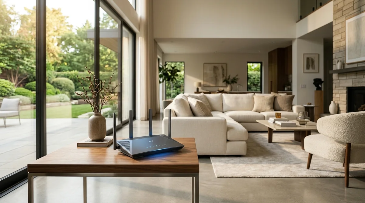 Router de Fibra Óptica SMART de DIGI en salón de hogar en Plasencia